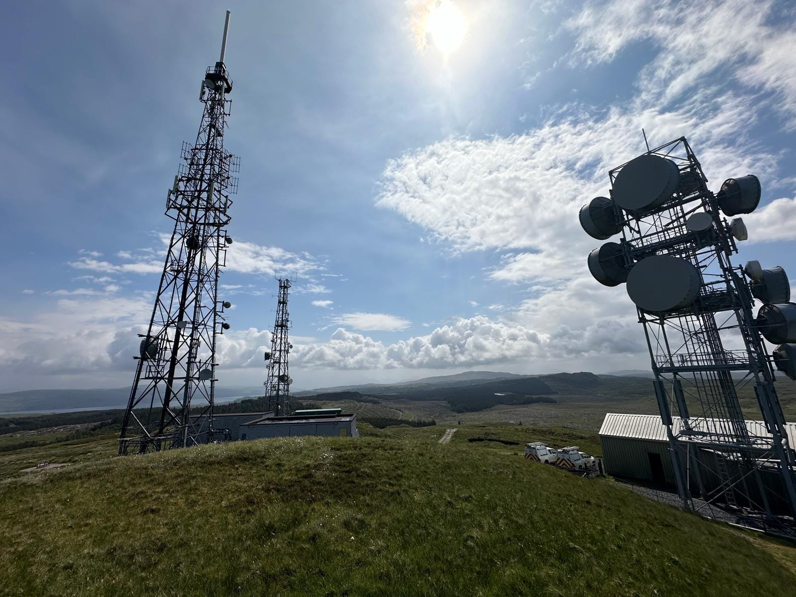 A view of one of the network stations at Glengorm in Scotland