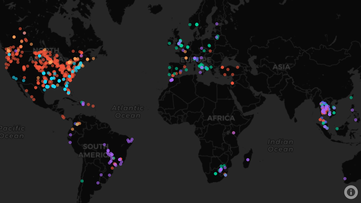 A map showing the prevalance of the ATG vulnerabilities (Image: Bitsight)